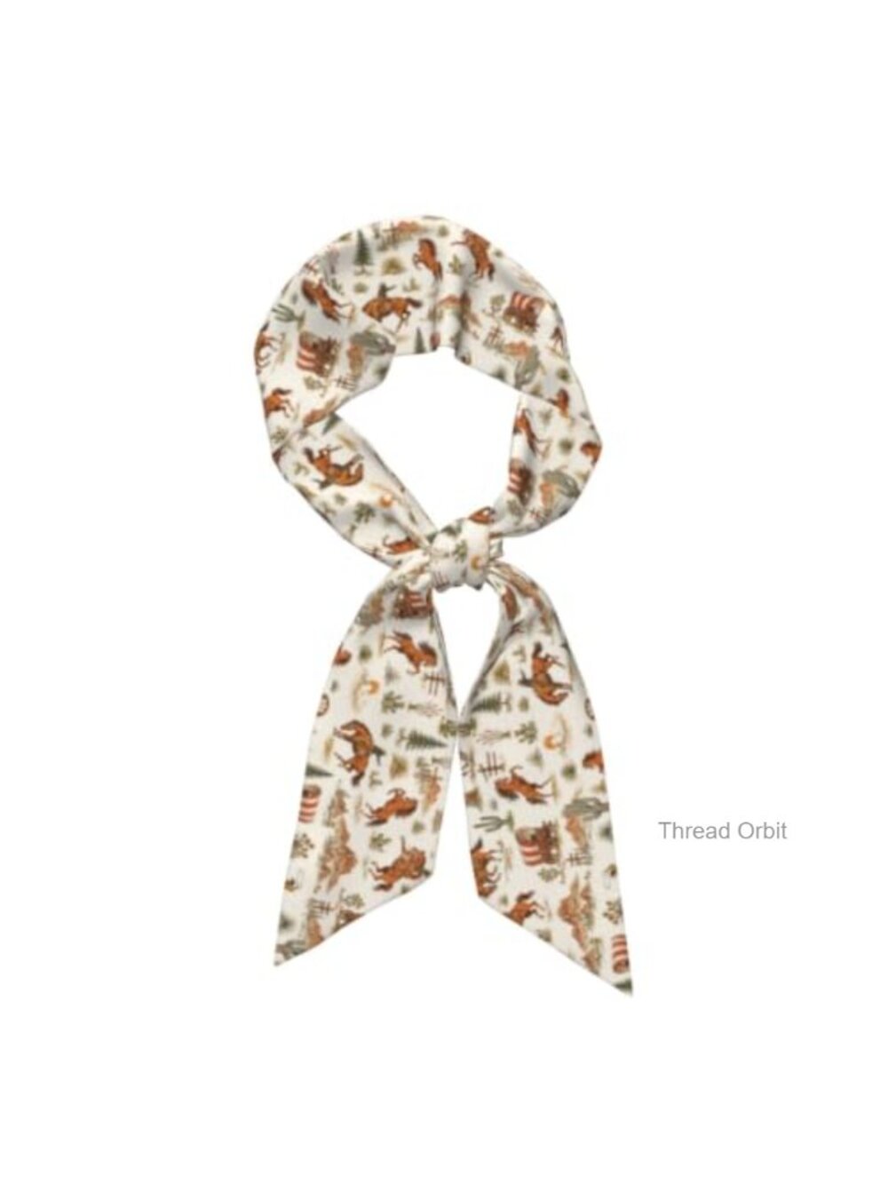Polyester Silk Feel Scarf Hair Neck Wrap Floral Lightweight